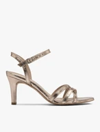 Stiletto-Sandalen aus Platin