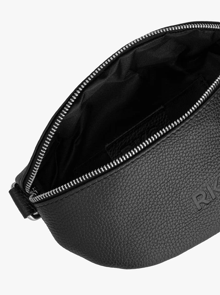 Schwarze Nierentasche mit Quaste