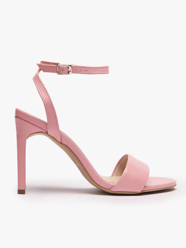 Rosa hohe Stiletto-Sandale