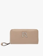 Beige women’s wallet with silver details