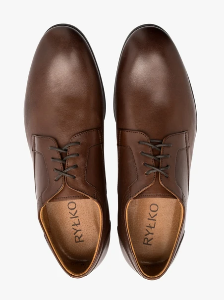 Dunkelbraune Herrenhalbschuhe