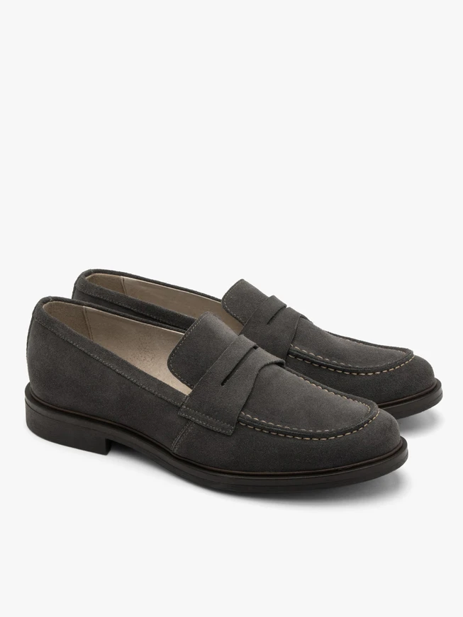 Gray men’s loafers