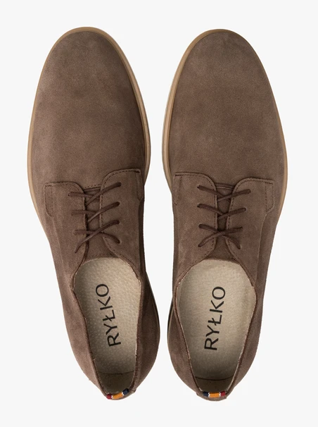 Grau-braune Herren-Halbschuhe