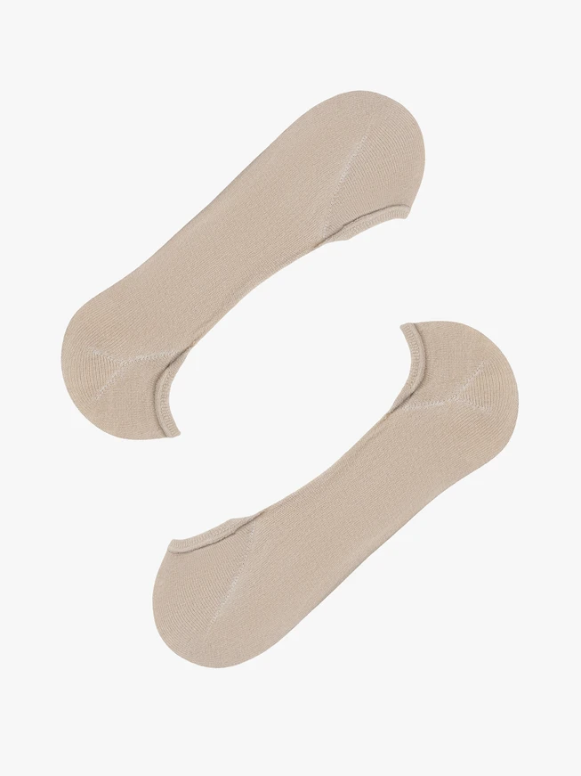 Beige women’s cotton ankle socks