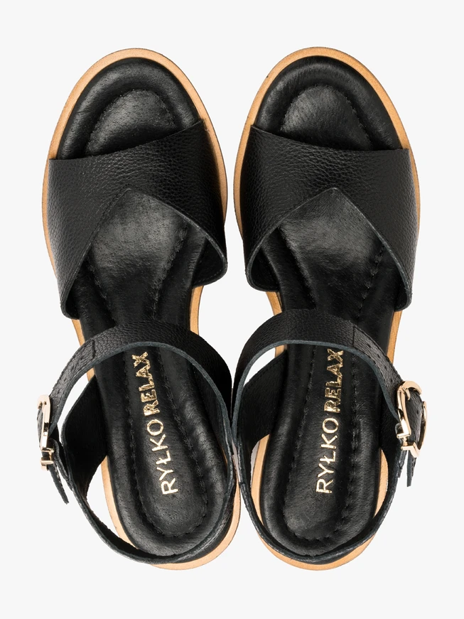 Schwarze Plateausandalen