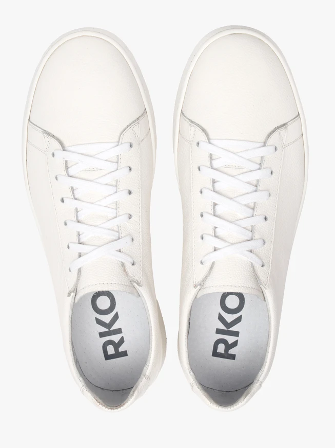 Weiße Herren-Halbschuhe im Sport-Stil