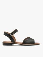 Schwarze Sandalen mit verziertem Schaft