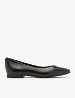 Schwarze Ballerinas mit verschönertem Schaft
