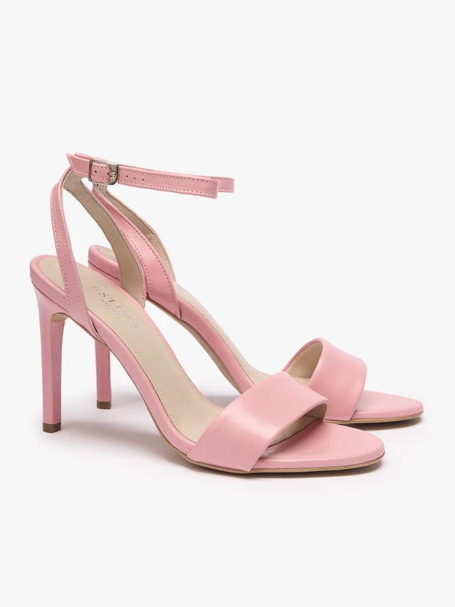 Rosa hohe Stiletto-Sandale