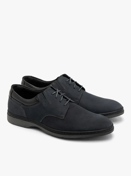 Grauer Herren-Schnürhalbschuh
