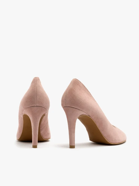 Pink stiletto pumps
