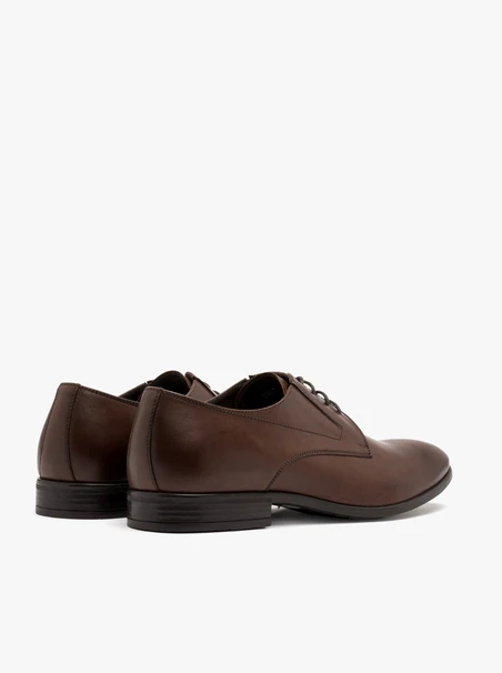 Dunkelbraune Herrenhalbschuhe