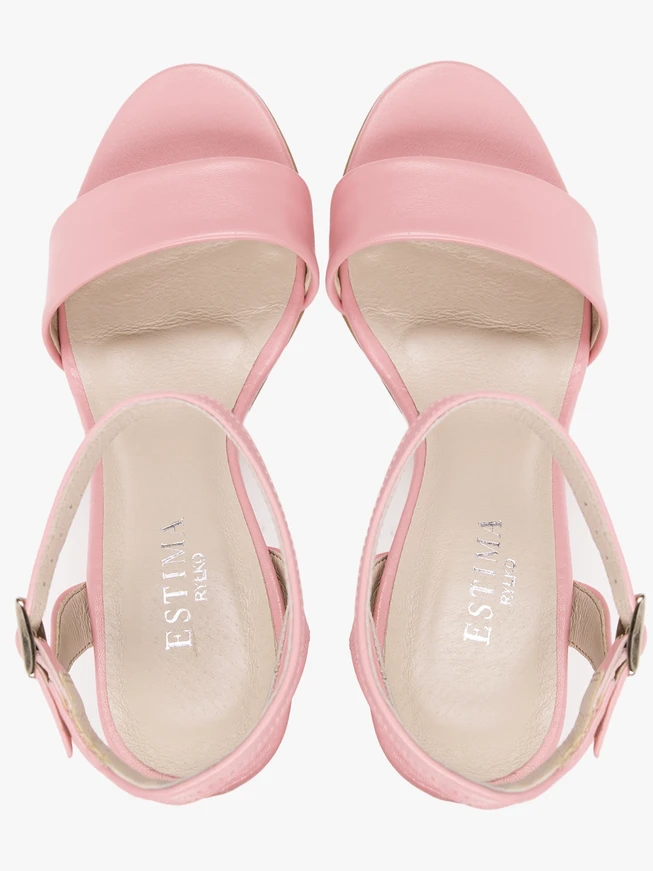 Rosa hohe Stiletto-Sandale