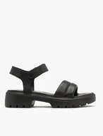 Schwarze Sandalen mit Klettverschluss