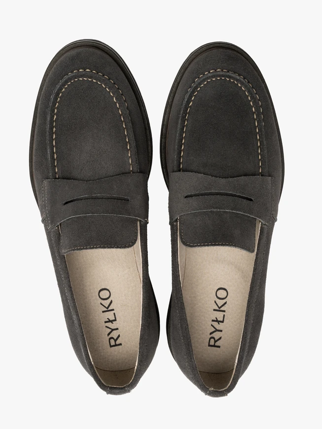 Gray men’s loafers