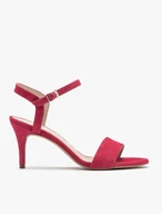 Fuchsiafarbene Stiletto-Sandalen