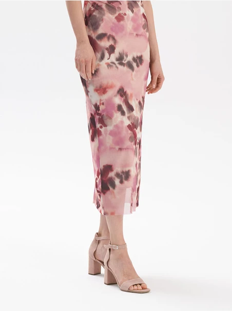 Powder-pink heeled sandals