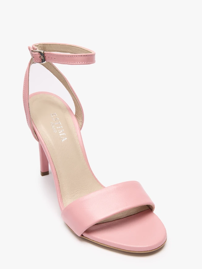 Rosa hohe Stiletto-Sandale