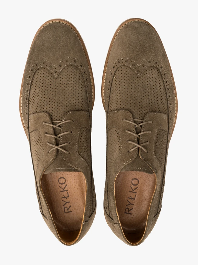 Herren Brogues in Oliv