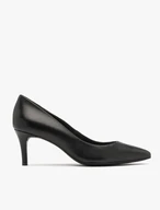 Black heeled pumps