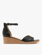 Schwarze Plateausandalen