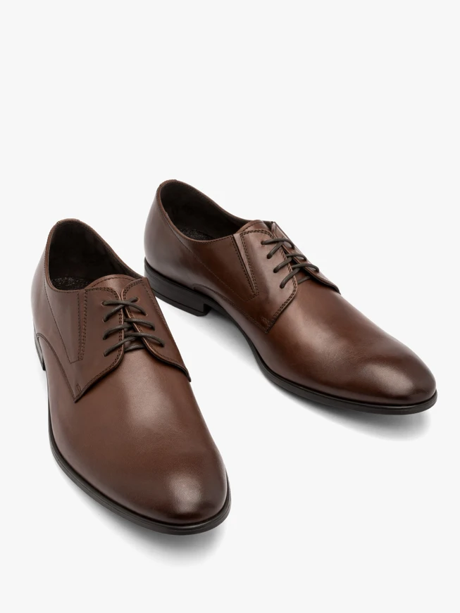 Dunkelbraune Herrenhalbschuhe