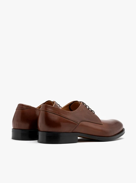Brown men’s shoes with leather sole