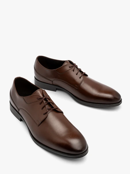 Brown men’s leather shoes