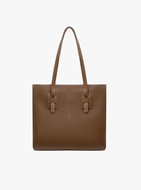 Hellbraune große Shopper-Tasche