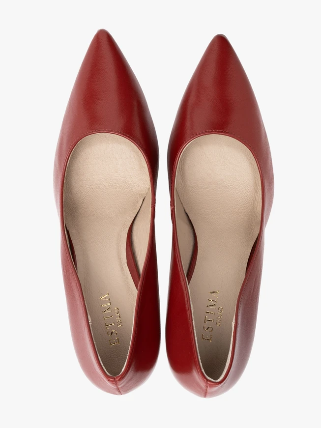 Red high-heel pump