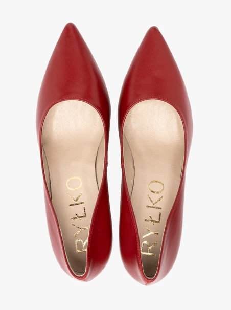 Burgunderfarbene Damen-Pumps