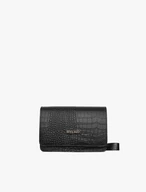 Elegante schwarze Handtasche mit Tiermuster