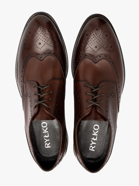 Braune elegante Herren Brogues