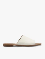 Weiße Damen-Flip-Flops mit flacher Sohle