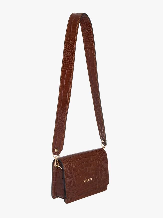 Braune Handtasche mit Tiermuster