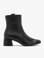 Schwarze Damenstiefel mit niedrigen Absätzen
