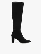 Flexible schwarze Stiefel mit breitem Schaft