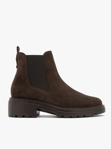 Braune Velours-Damenpantoffeln