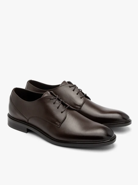 Dunkelbraune formelle Herrenschuhe