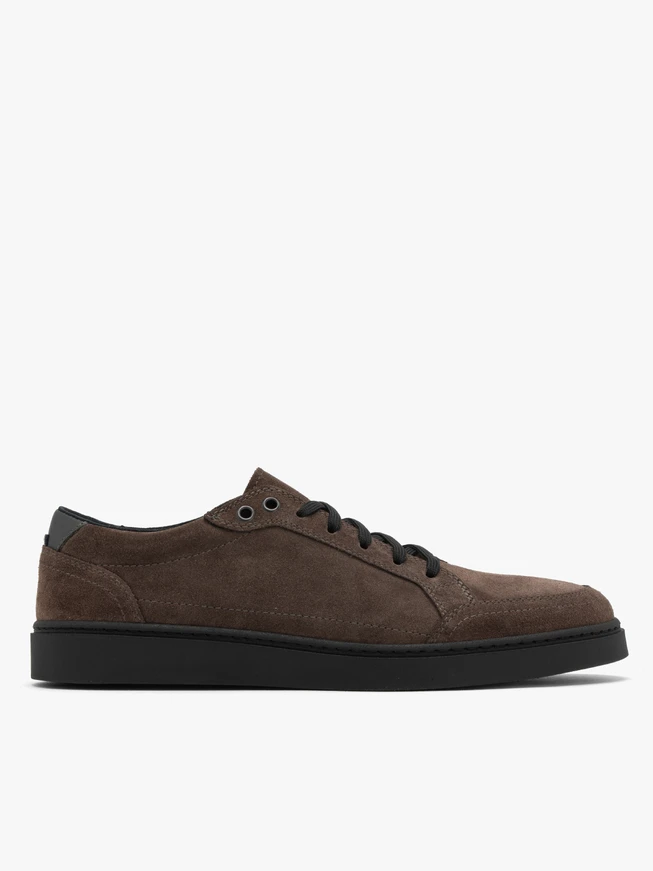 Gray-brown men’s sneakers with black sole