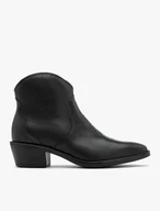 Schwarze Cowboystiefel mit dekorativer Stickerei