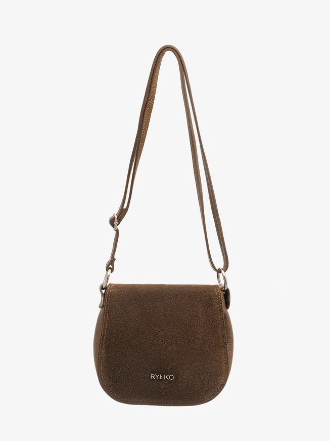 Brown flap crossbody bag