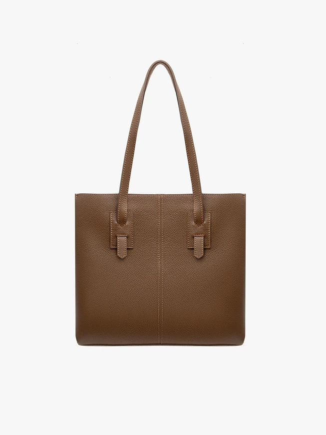Hellbraune große Shopper-Tasche