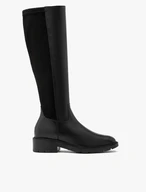 Schwarze Stiefel mit elastischem Schaft