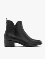 Schwarze Damenstiefel mit dekorativem Schaft