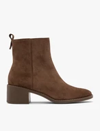 Brown suede women’s ankle boots