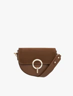 Kleine rote Handtasche mit goldenen Verzierungen