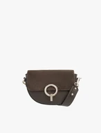 Kleine elegante Handtasche für Frauen mit goldenen Details