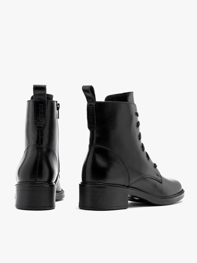 Black lace-up women’s boots