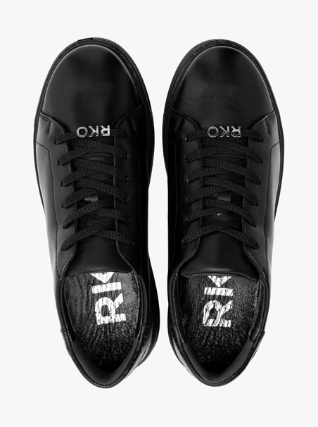 Schwarze sportliche Halbschuhe für Frauen mit klobiger Sohle
